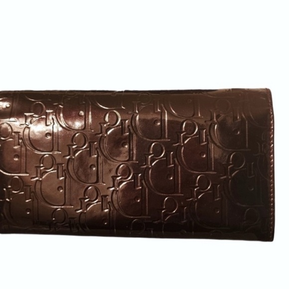 CHRISTIAN DIOR TROTTER MONOGRAM LEATHER LONG WALLET COA - Picture 2 of 9
